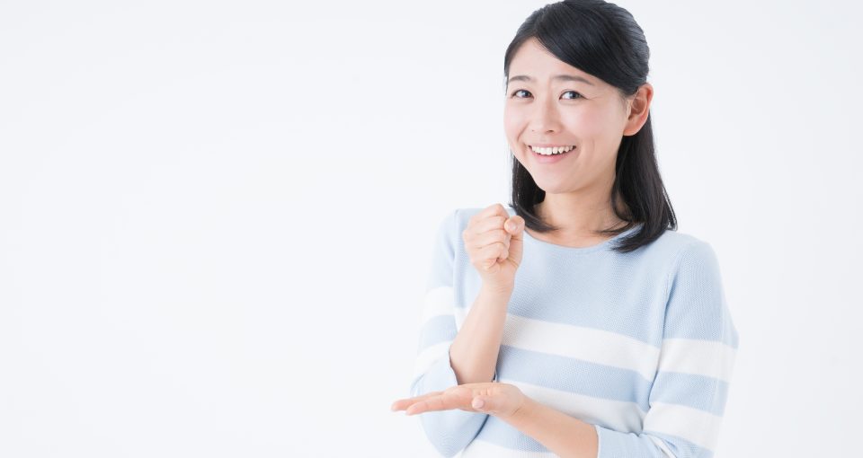 ひらめく 女性 納得
